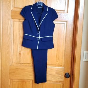 New York & Company Navy short sleeve Spring/summer pantsuit